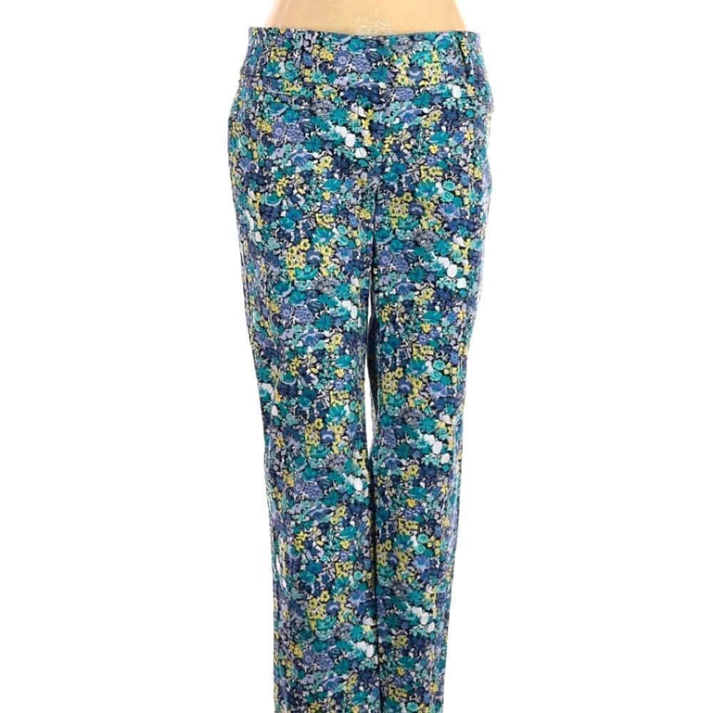 LOFT Khakis Floral Cropped 